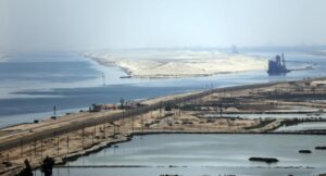 A general view of the Suez Canal from Al Salam