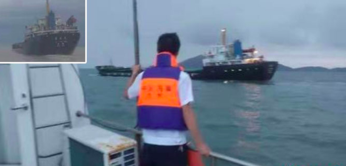 Chinese cargo vessel ran aground
