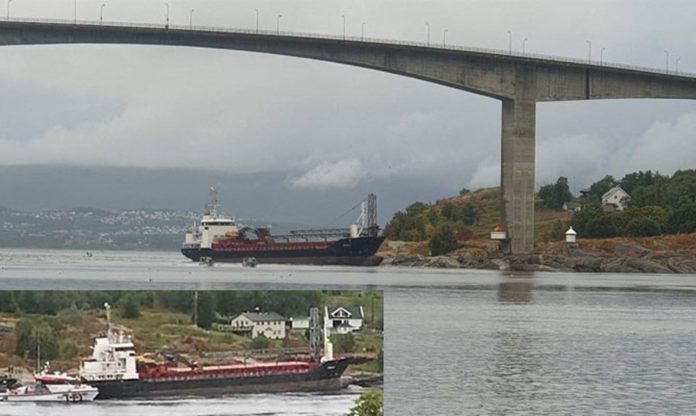 Norwegian coaster grounding off Bodo