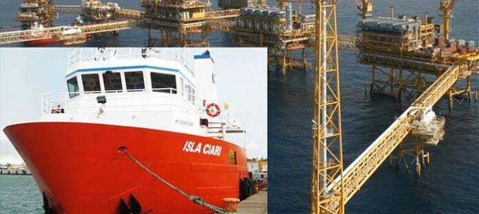 Near the coast of Mexico there was a fire aboard an offshore ship