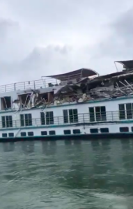 Danube river accident: passenger airliner collides with a cargo ship
