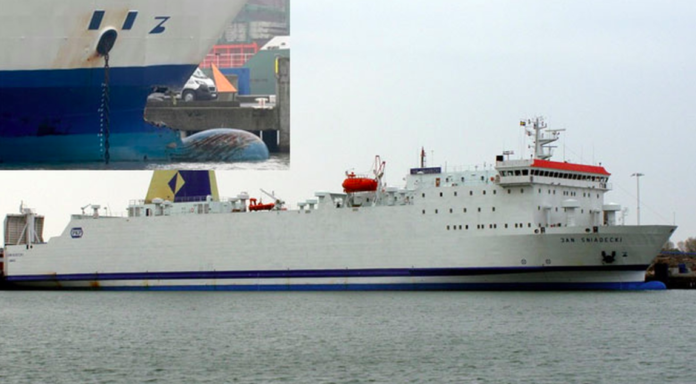 Polish ferry severely damaged in collision, Sweden