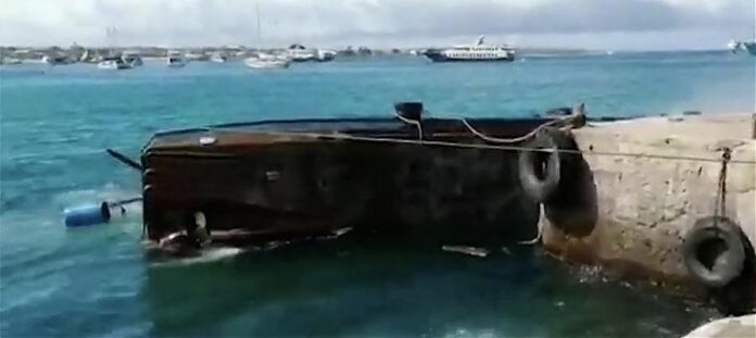 A barge sank near the Galapagos Islands- diesel fuel leaked