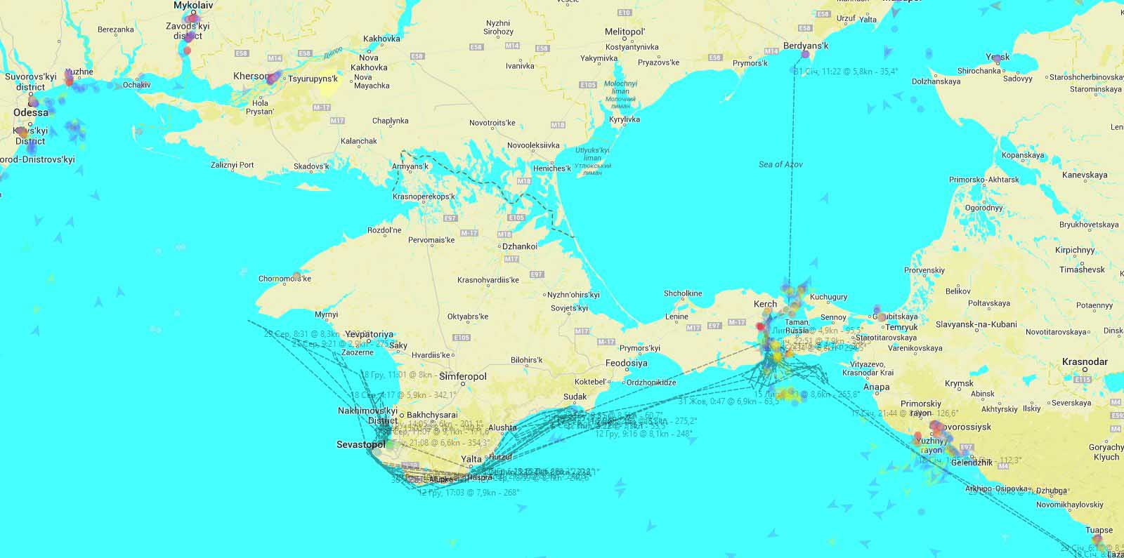 Порты Украины на черном море на карте